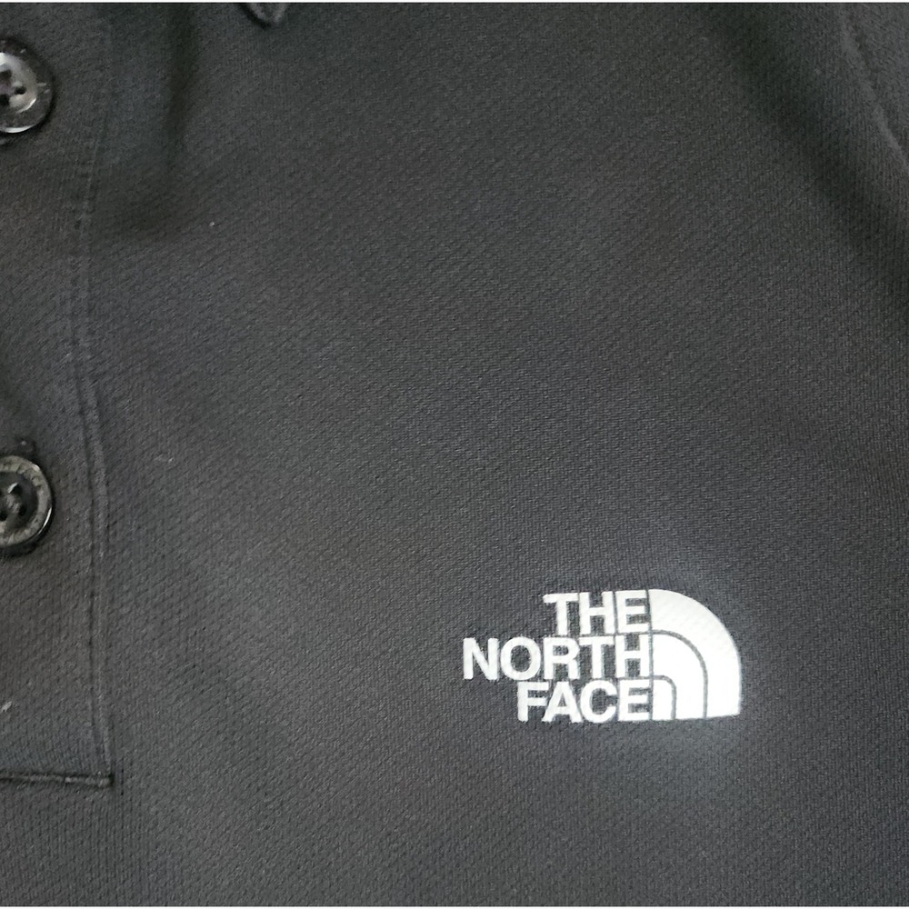 The North Face Polo Shirt Mens Size Medium Black VaporWick Short Sleeve Athletic - Picture 2 of 7